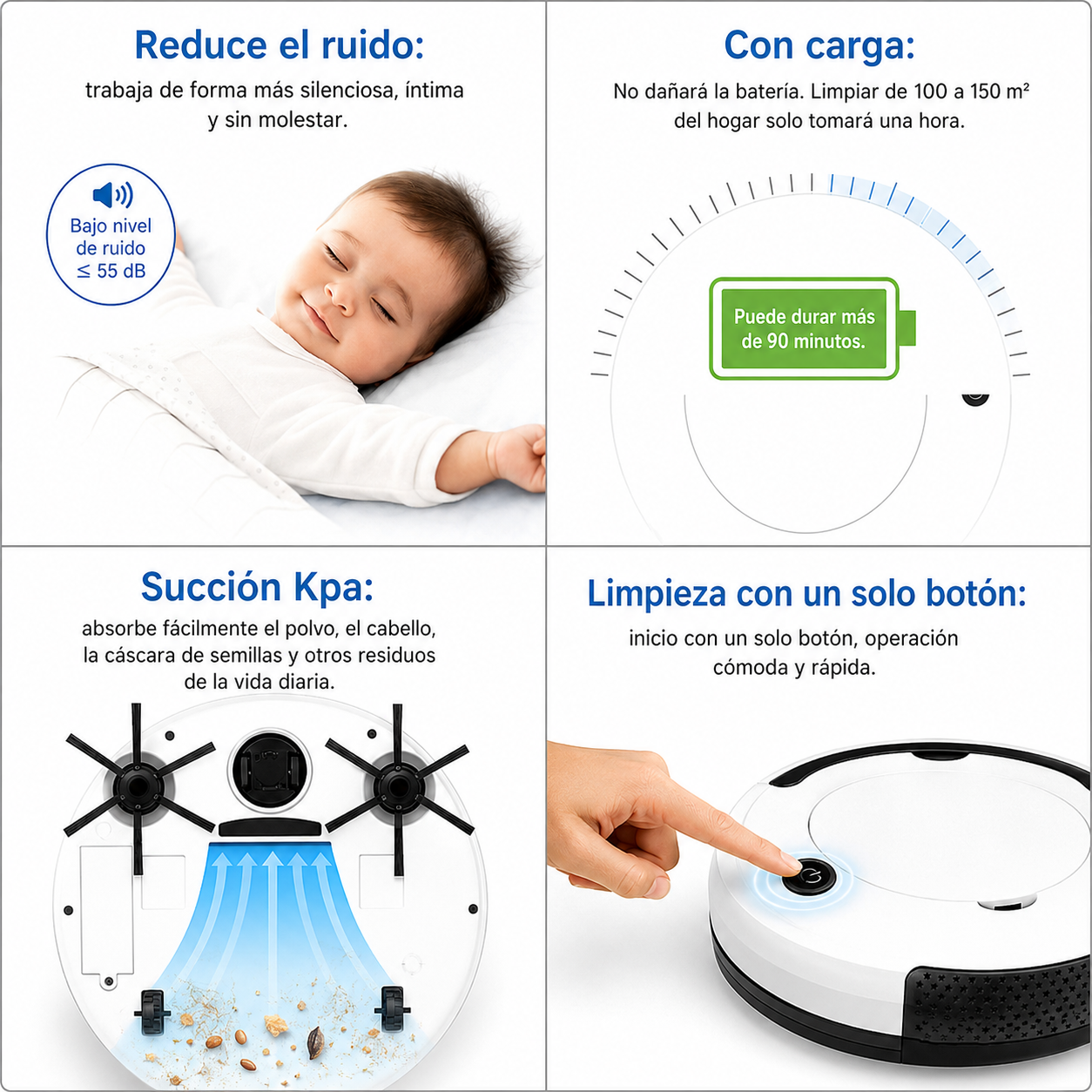Robot Aspirador Recargable Multifunción 3 en 1 Varob InnovaGoods 🚀PAGO CONTRA REEMBOLSO✅