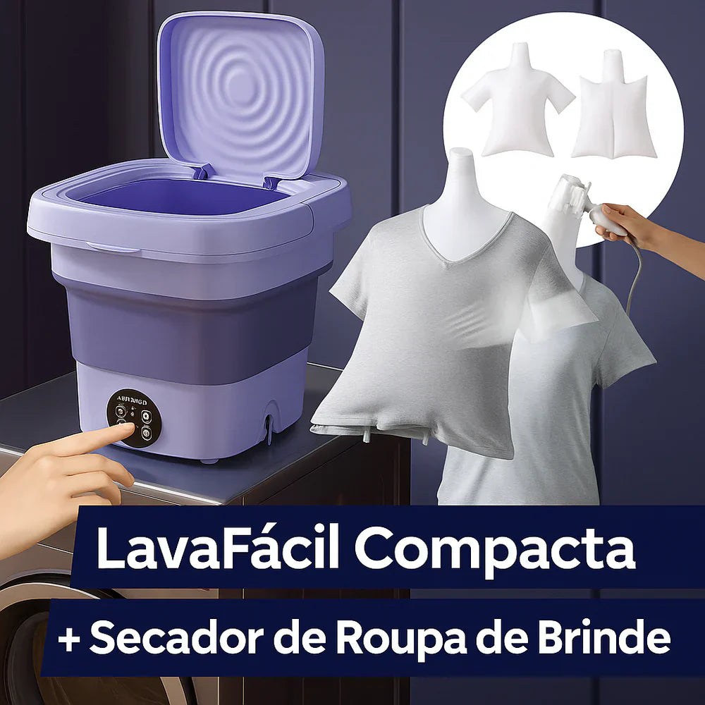 🧺 LavaFácil Compacta – Mini Lavadora Portátil +