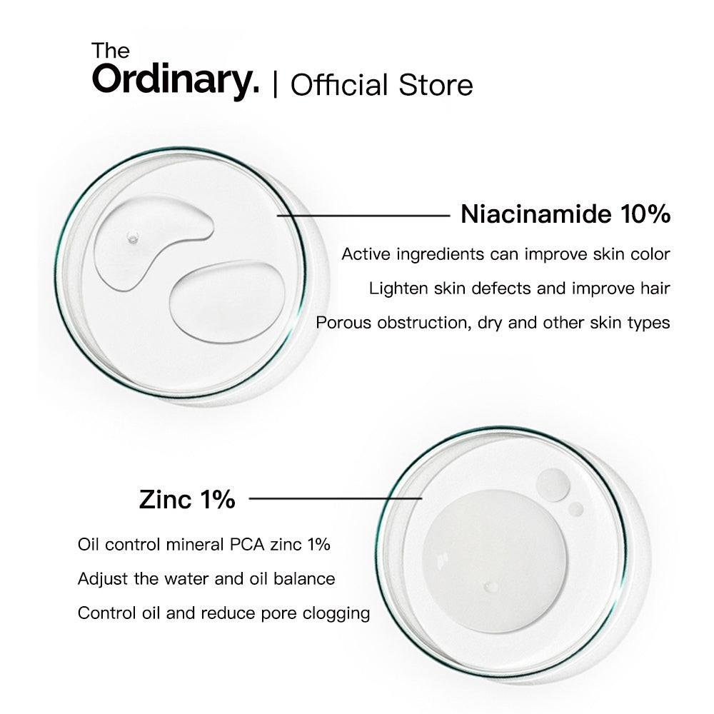 The Ordinary Niacinamide 10% + Zinc 1% | Poros Reducidos y Piel Uniforme