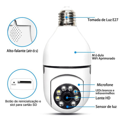 Câmera IP Lâmpada WiFi com Visão Noturna Favoritoz Bivolt 2
