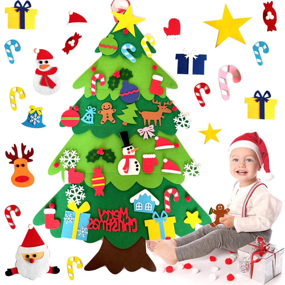 Árbol de Navidad de Fieltro DIY