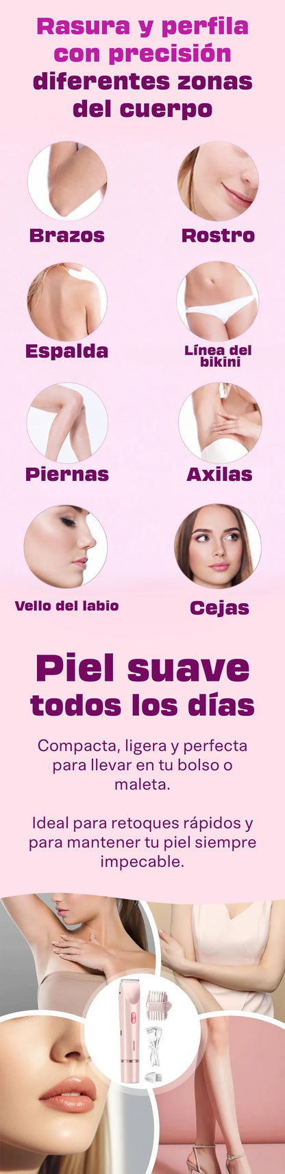 Depiladora Recargable Pro