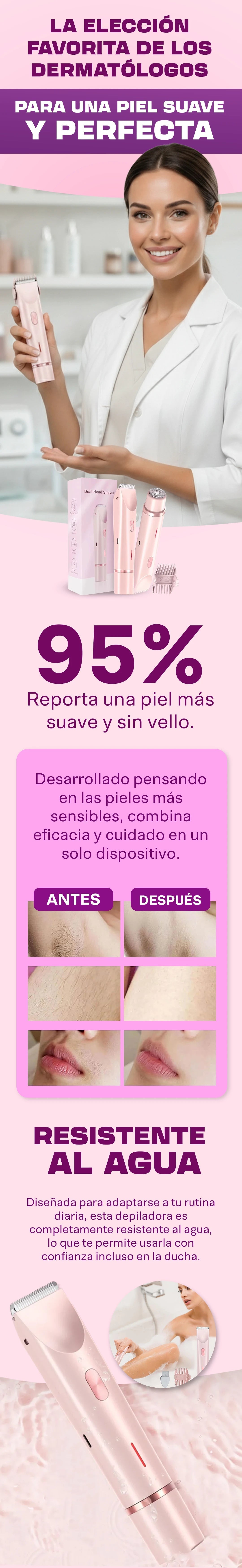 Depiladora Recargable Pro