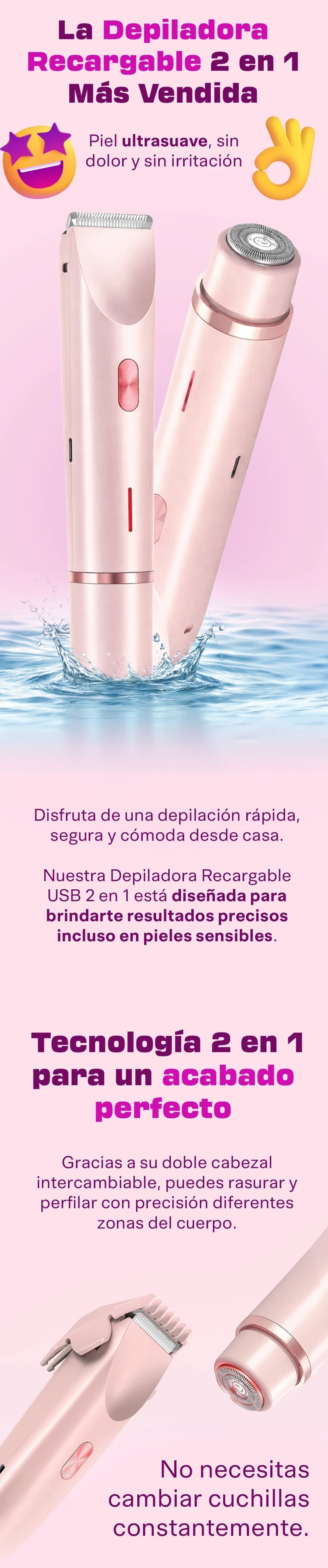 Depiladora Recargable Pro