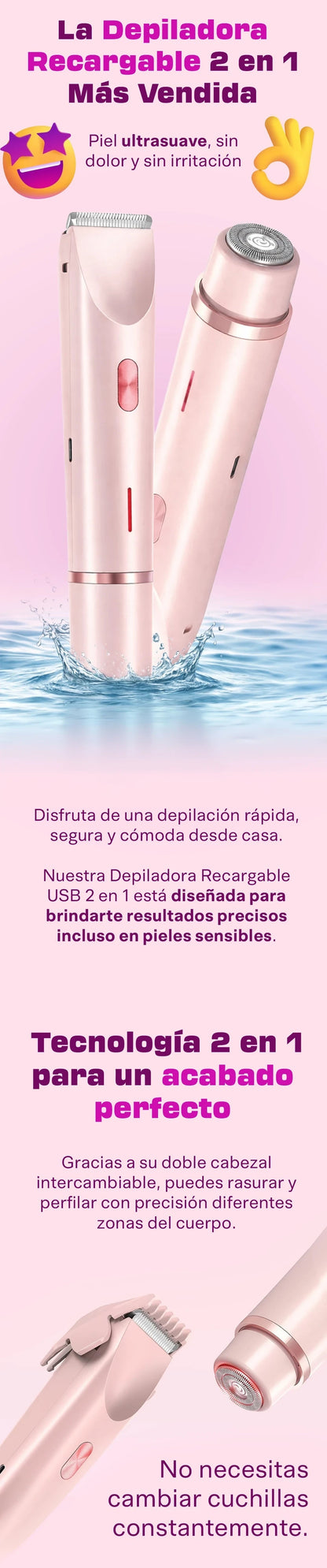 Depiladora Recargable Pro