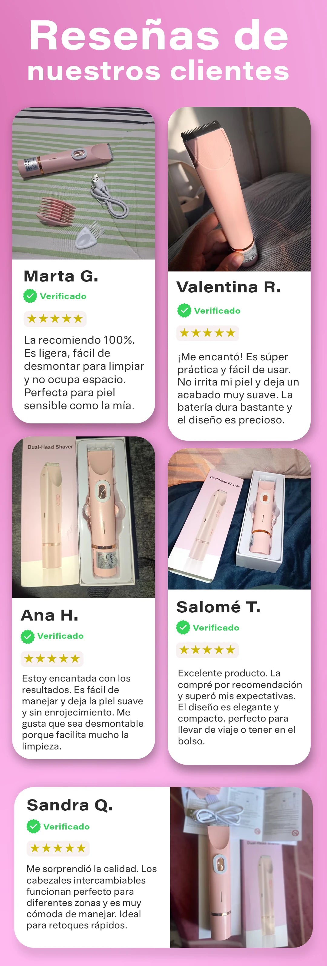 Depiladora Recargable Pro