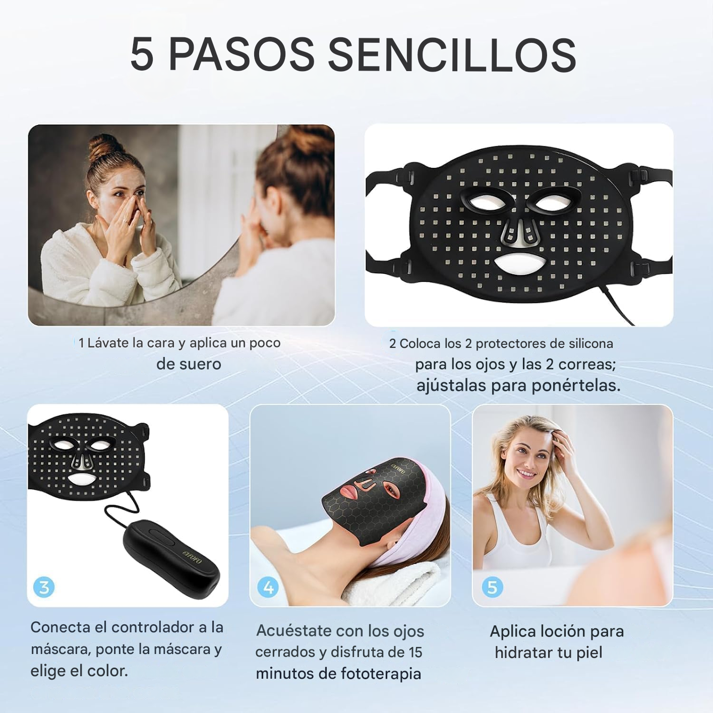 Máscara de Luz Roja Facial