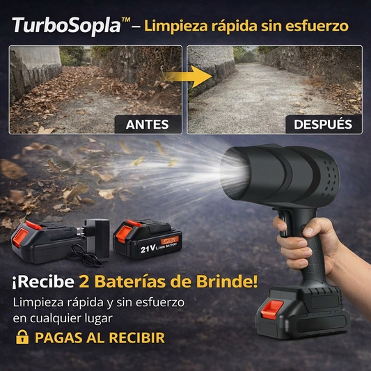 TurboSopla™ – Limpieza rápida sin esfuerzo + 1 Bateria de Brinde